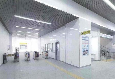 八戸ノ里・瓢箪山間連続立体交差化一に伴う河内花園駅改札他工事